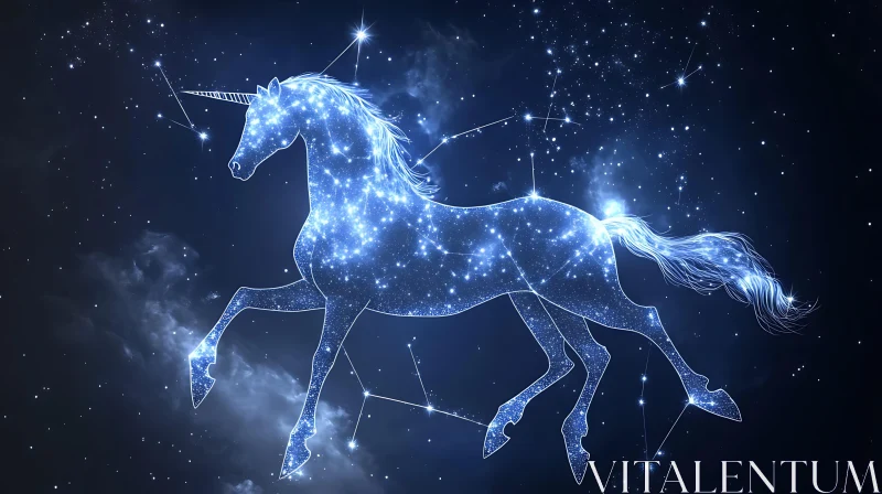 Stardust Unicorn Constellation Art