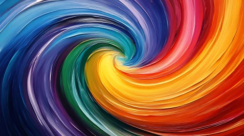 Colorful Abstract Swirl Painting
