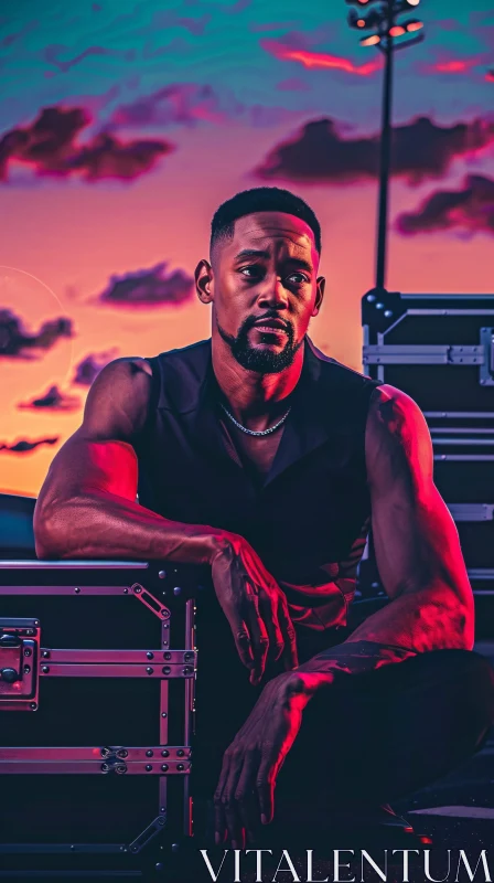 Contemplative Will Smith at Sunset