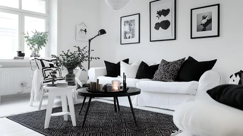 Minimalist Black and White Interior