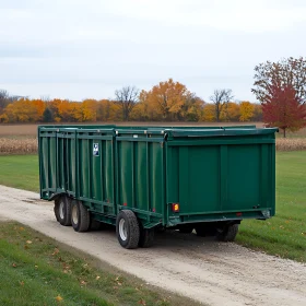 Industrial Trailer in Autumn Landscape