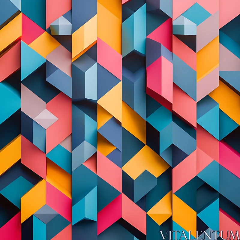 Colorful 3D Geometric Pattern
