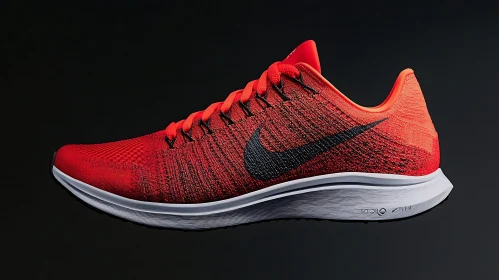 Sporty Red Shoe with Black Logo