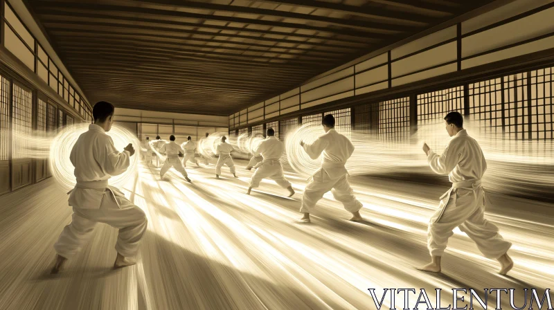 Martial Arts Training in Sepia Tones