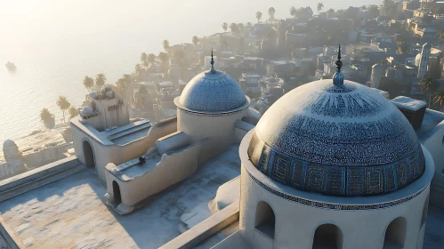 Sunlit Domes and City View