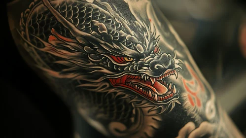 Fierce Dragon Tattoo Design