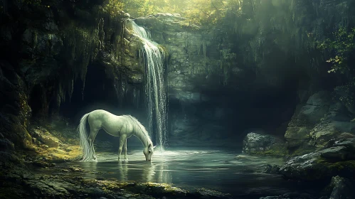 White Horse at Waterfall Oasis