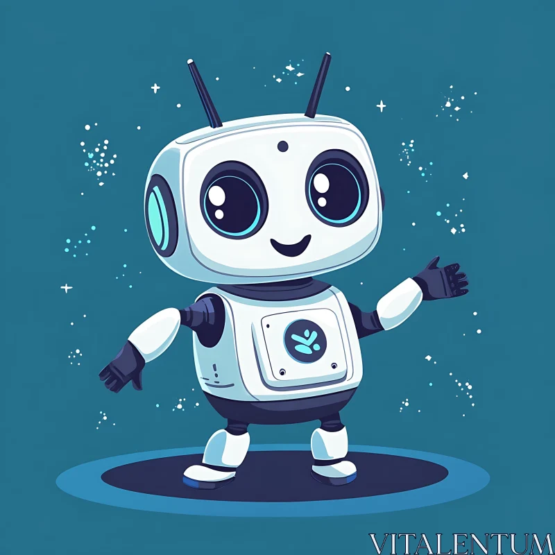 Cartoon Robot Character Design AI Image