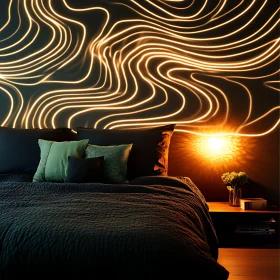 Cozy Bedroom with Ambient Lighting