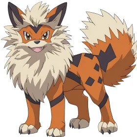 Stylized Pokemon Character with Bold Markings