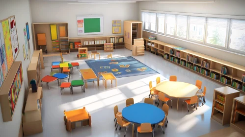 Bright and Playful Classroom Design