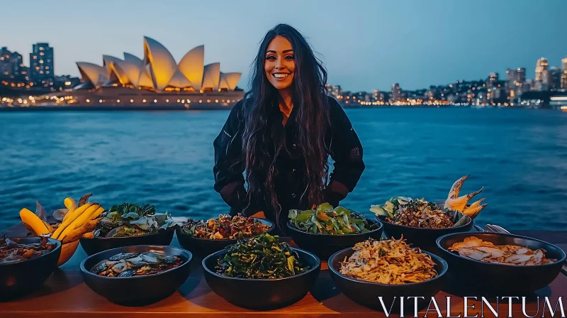 Sydney Opera House Culinary Presentation AI Image