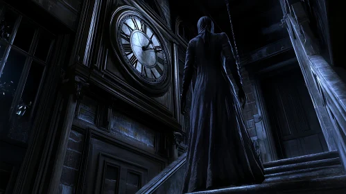 Dark Figure at Clock Tower
