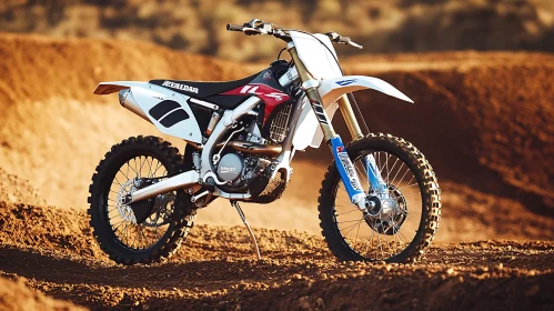 Off-Road Motorcycle on Sandy Terrain