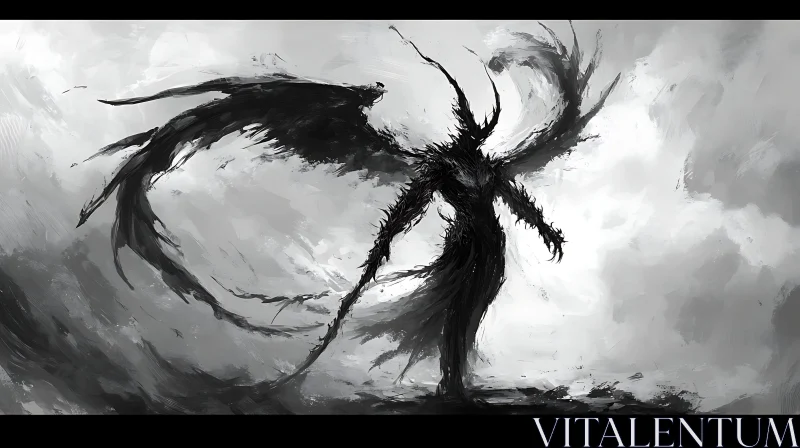 AI ART Dark Winged Demon