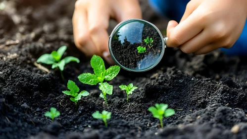 New Life Sprouts in Soil