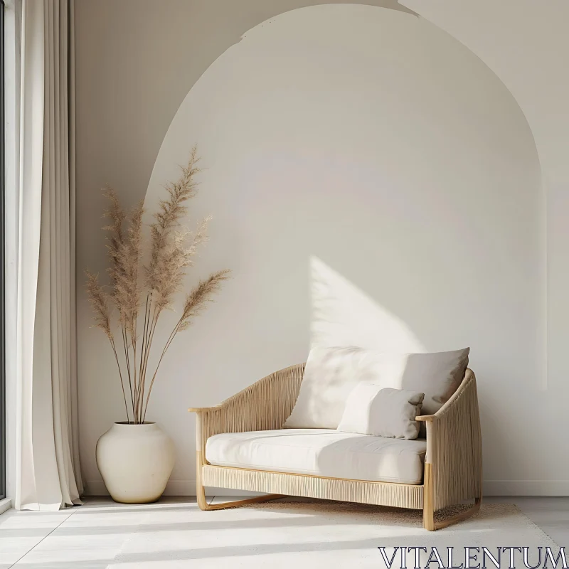 AI ART Minimalist Interior Design with Neutral Colors