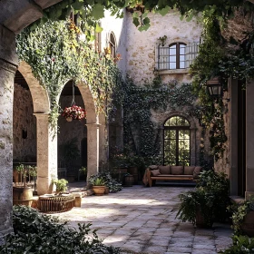 Ivy-Clad Courtyard: A Peaceful Retreat