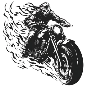 Monochrome Biker Art