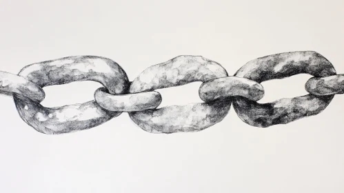 Interlocked Chain Links - Abstract Art