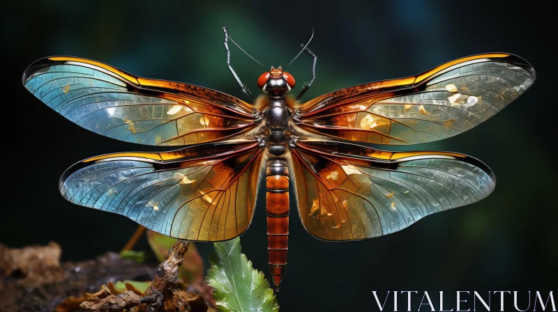 Captivating Dragonfly Art Nouveau Inspired Image AI Image