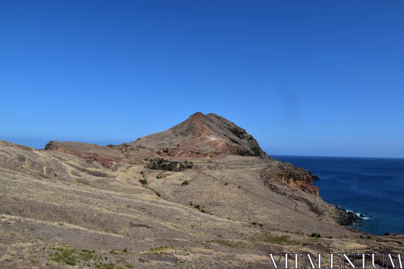 Madeira Mountain and Ocean View Free Stock Photo