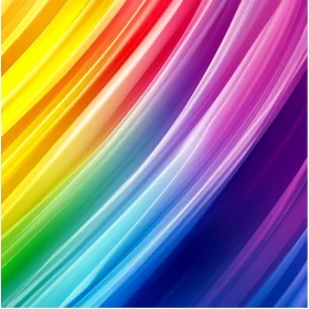 Rainbow Colored Lines Abstract Art