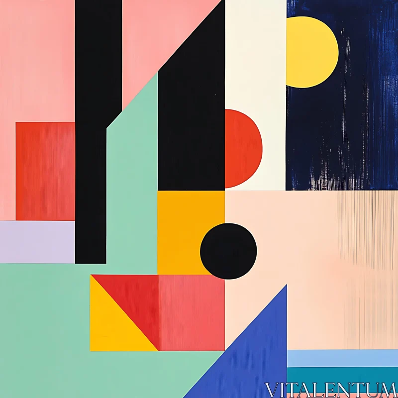 AI ART Vibrant Geometric Shapes in Abstract Art