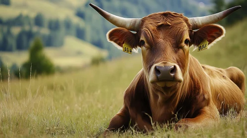 Peaceful Cow Portrait