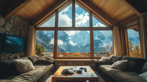 Rustic Interior with Mountain Vista