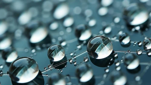 Macro Photo: Futuristic Glam Water Drops