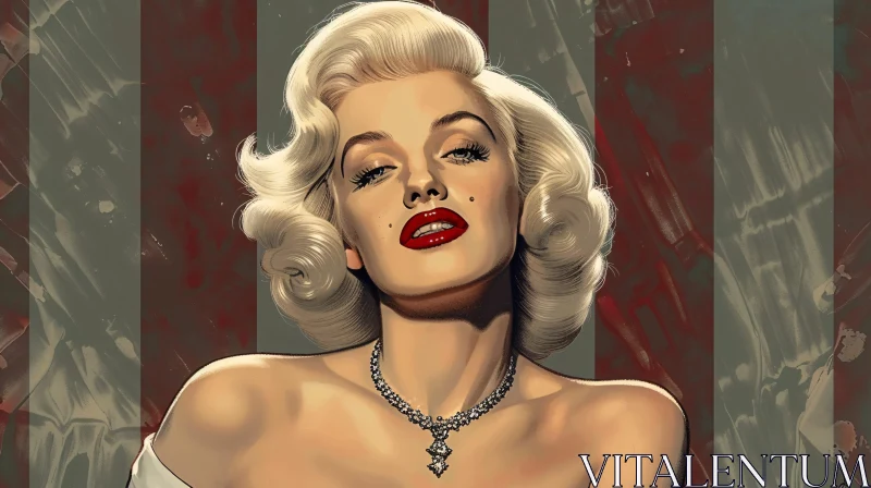 AI ART Iconic Marilyn Monroe Portrait