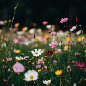 Dreamy Cosmos Flower Meadow