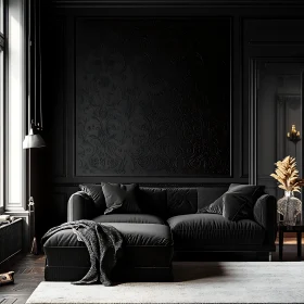 Monochromatic Interior with Plush Sofa