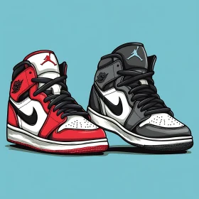 High-Top Sneakers Art: Fashionable Footwear Design
