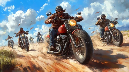 Bikers on a Dusty Road