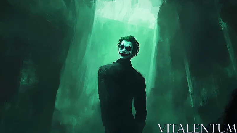 AI ART Emerald Villain in the Shadows