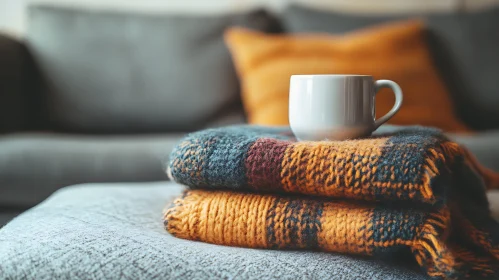 Cozy Still Life with Blanket