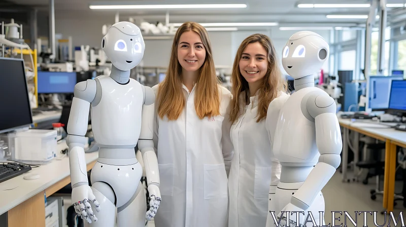 AI ART Scientists with Humanoid Robots in Lab