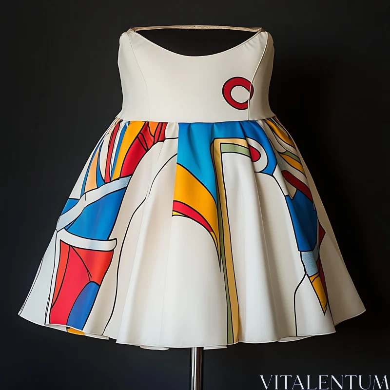 AI ART Colorful Modern Dress Fashion Piece