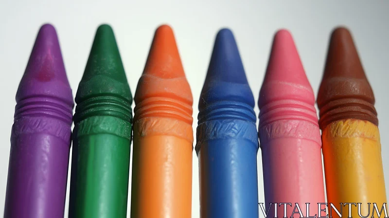 Wax Crayons of Different Colors AI Image