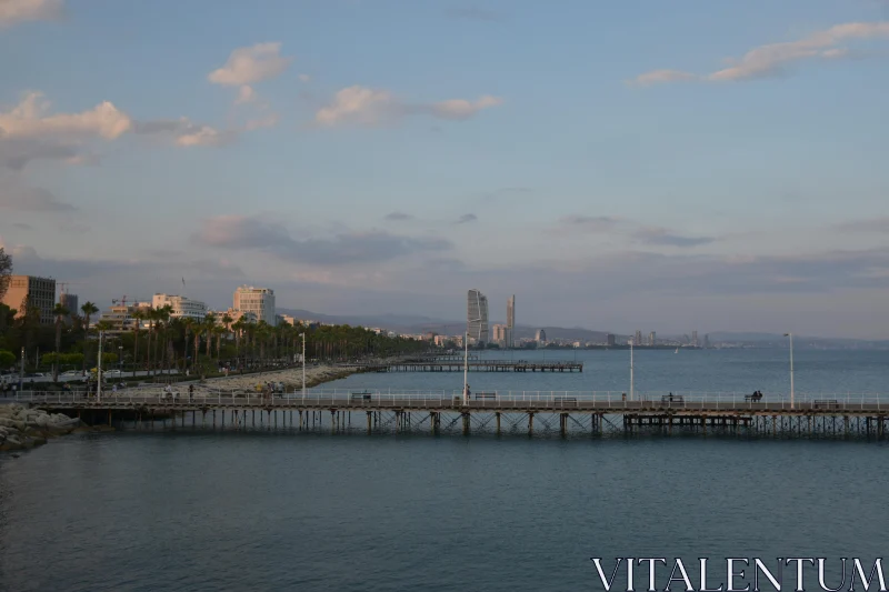 Limassol Coastline at Sunset Free Stock Photo