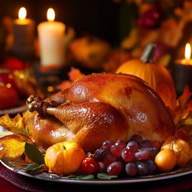Roasted Turkey with Autumnal Garnishes