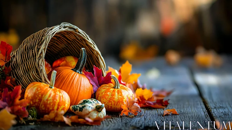 AI ART Festive Fall Arrangement with Pumpkins