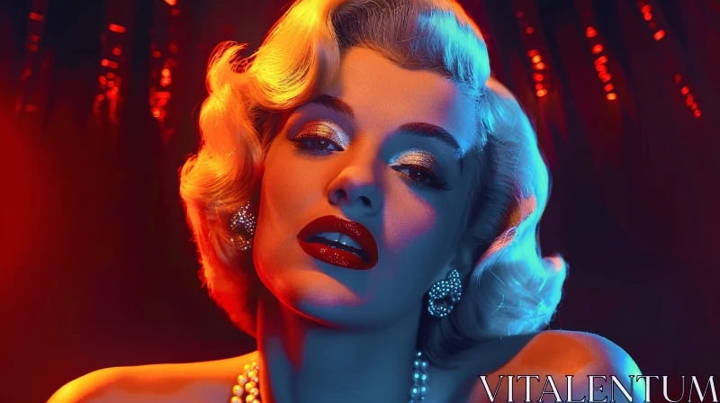 AI ART Iconic Marilyn Monroe in Dramatic Lighting