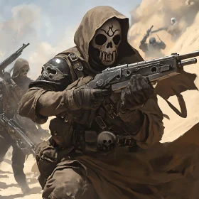 Desert Warriors with Skull Masks