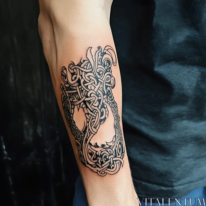 Celtic Knot Arm Tattoo AI Image