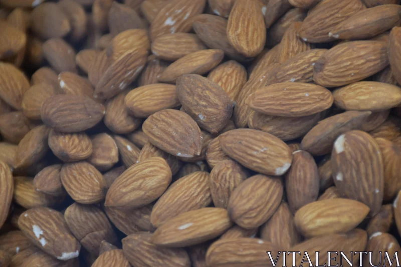 Whole Raw Almonds Free Stock Photo