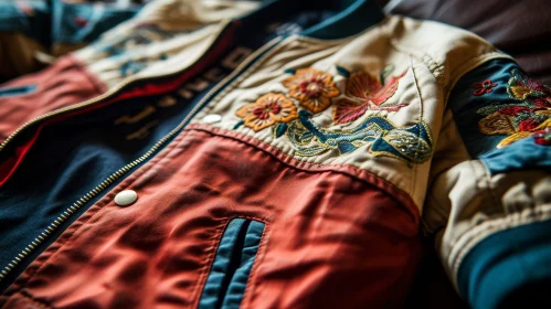 Floral Pattern Bomber Jacket: Exquisite Craftsmanship