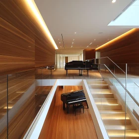 Modern Home with Pianos